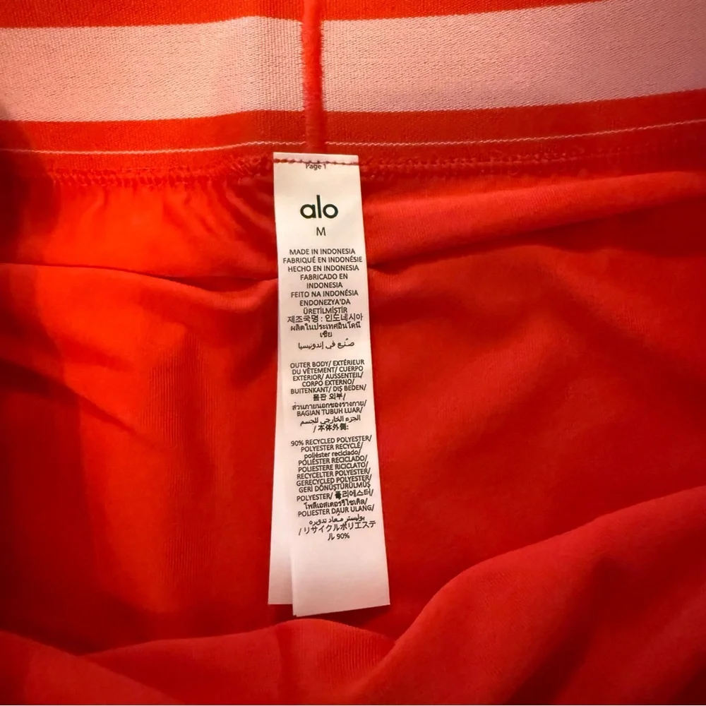 NWT ALO YOGA Match Point Skirt Bright Red
